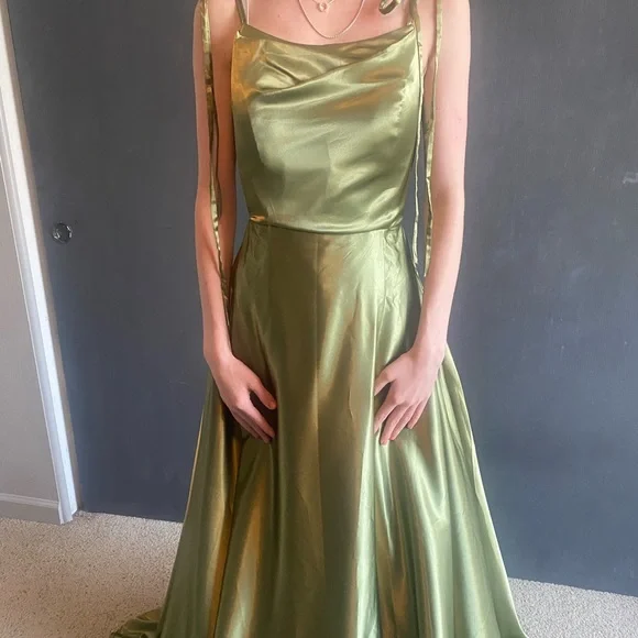 green emerald velvet dress Olive Green Mismatched Fashion Silk Satin Sheath With Slit Long Bridesmaid  Dresses, CB0307